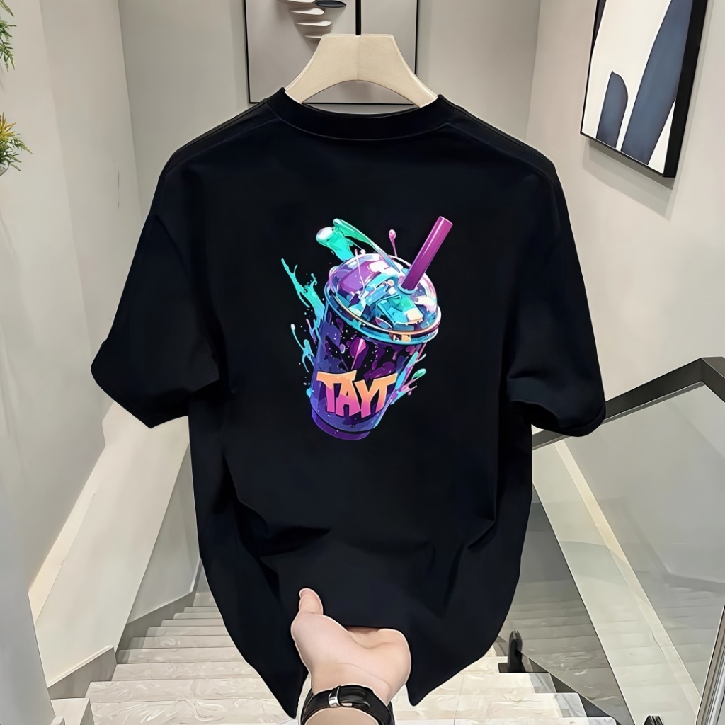 Tay Tuyu Impactor Oversize 4XL เสื้อยืดผ้าฝ้ายสีดํา