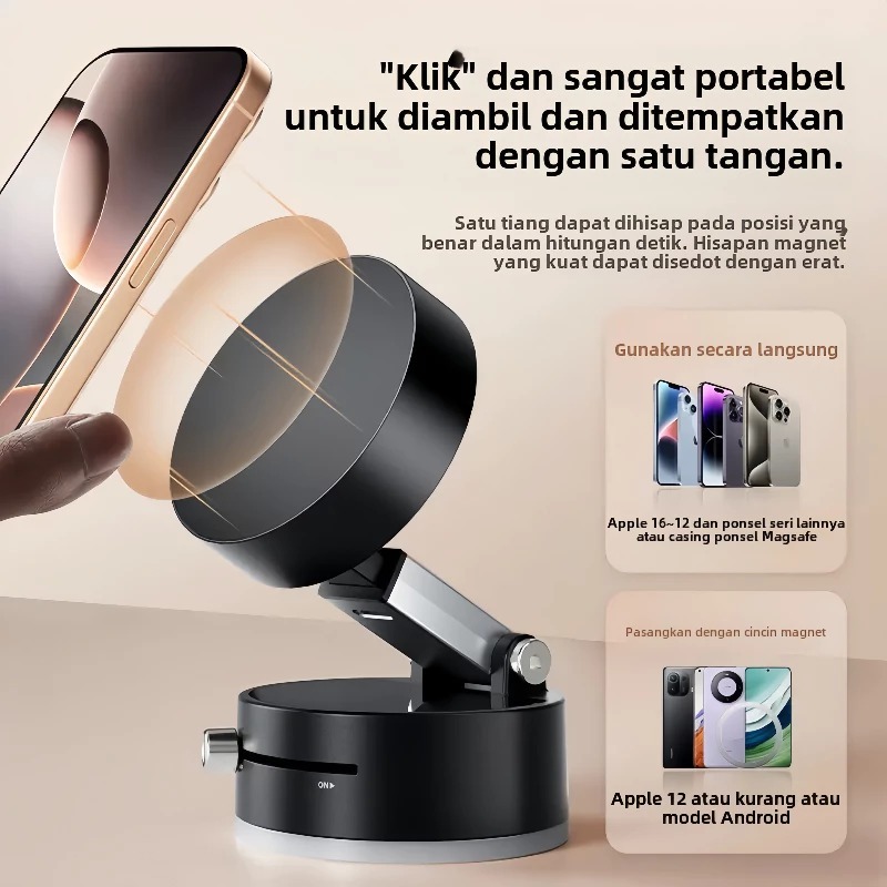 HP STAND MAGNETIC PHONE STAND MAGNETIC HP STAND | ที่วางโทรศัพท์ 1 SECOND + 360 ROTATION° | FOLDABLE
