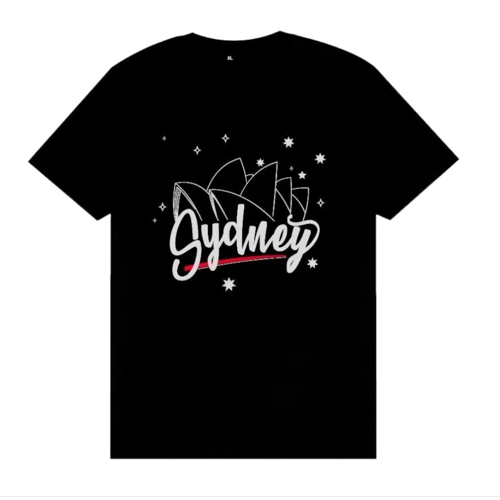 เสื้อยืดของที่ระลึกซิดนีย์หลาย STARs เสื้อผ้าของที่ระลึก เสื้อยืด AUSTRALIAN ยืด COOL OO3