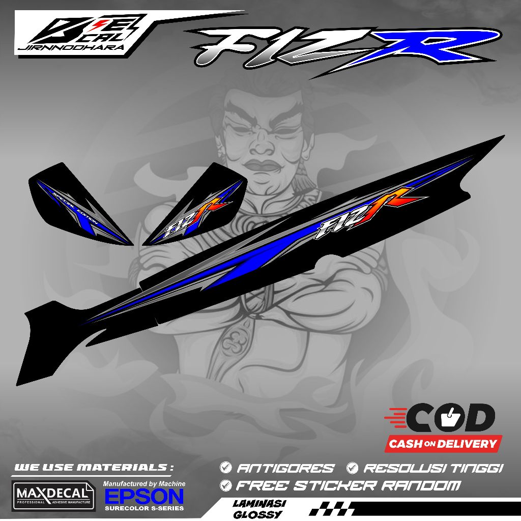 YAMAHA FIZR FIZ R 2T AG STYLE K32 สติ๊กเกอร์หลากหลายแถบ