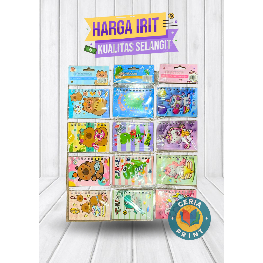 1 แพ็คมีสมุดไดอารี่ตัวละคร A7 / สมุดไดอารี่สุนทรียศาสตร์ 4 ชิ้น