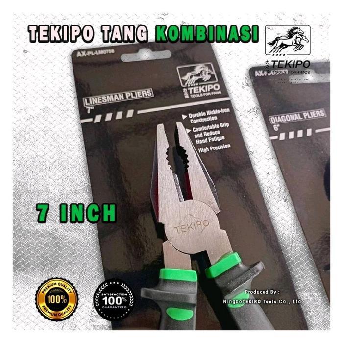 COMBINATION PLIERS / CUTTING PLIERS / TAPERED PLIERS - ชุด TEKIPO PLIERS 3 ชิ้น
