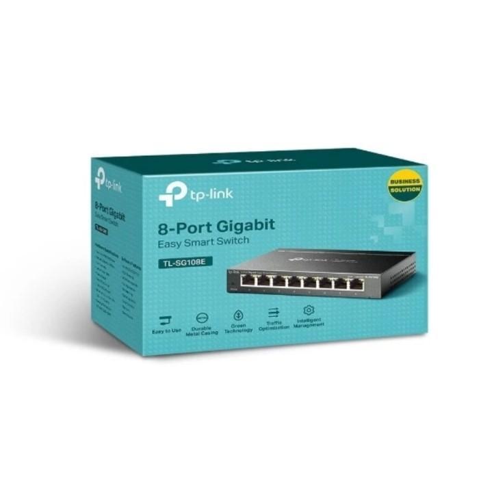 Tp-Link Tl-Sg108E เครือข่ายธุรกิจ 8-Port Gigabit Easy Smart Switch Hub (Tplink Sg 108 E / Sg108 E