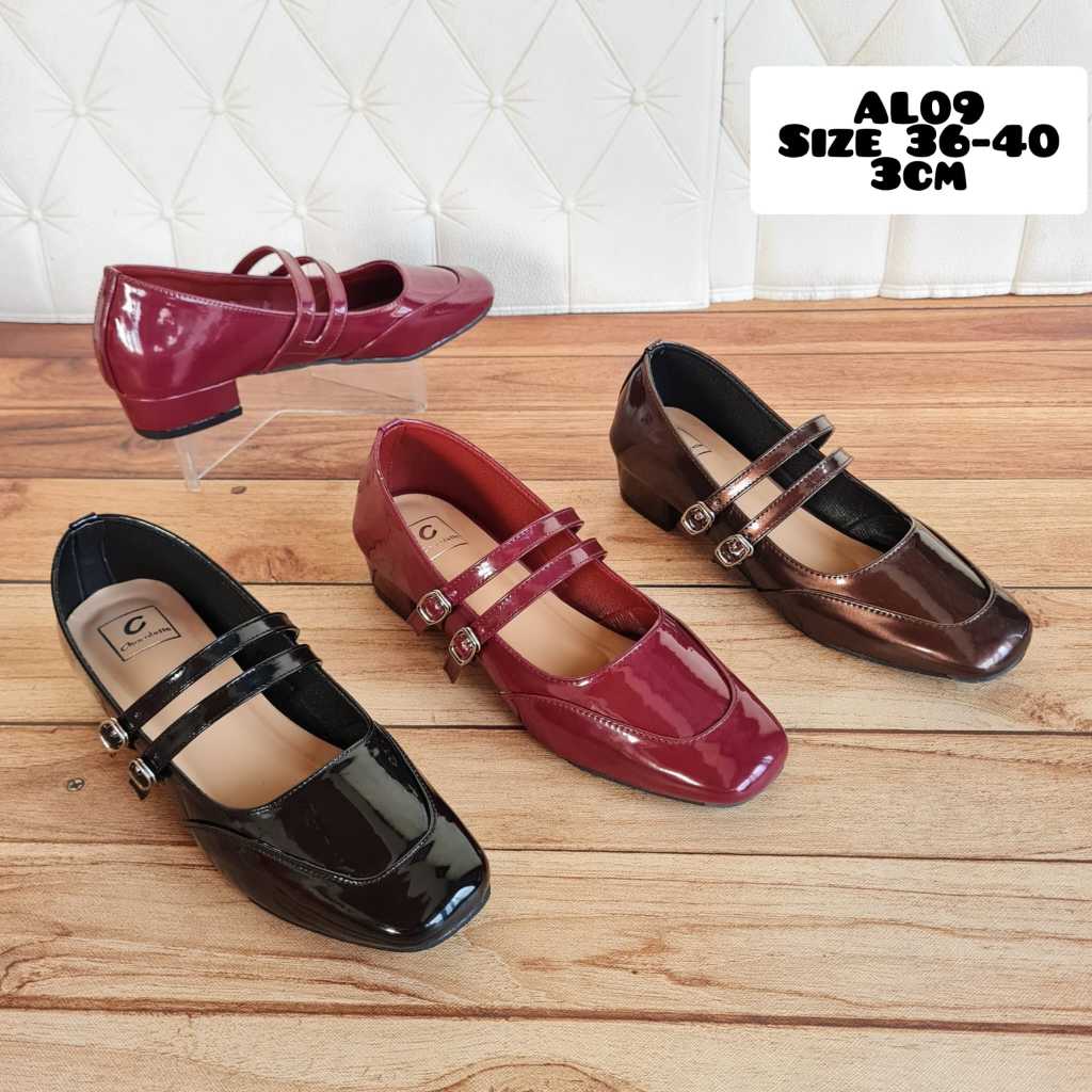 Chocolatette รองเท้าส้นแบนผู้หญิงรองเท้า fantopel konoha 3 cm - AL 09