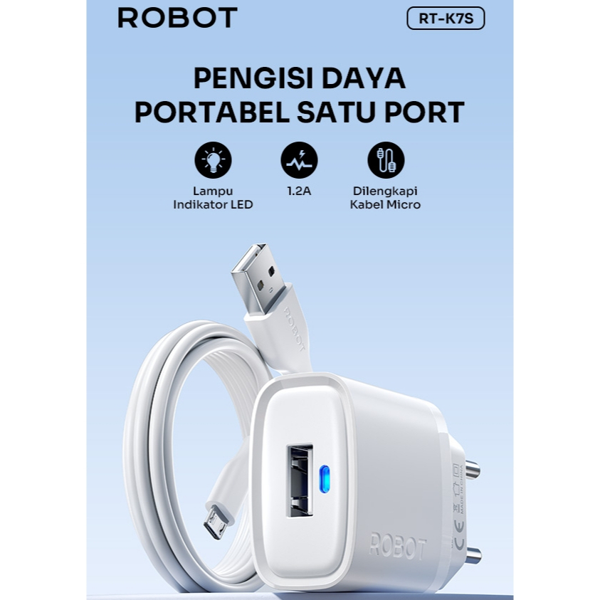 หุ่นยนต์ RT-K7S || RT-K7SC || RT-K9S || RT-K9SC TRAVEL USB Charger 1A–2.4A + สาย Micro / Type-C, Dua