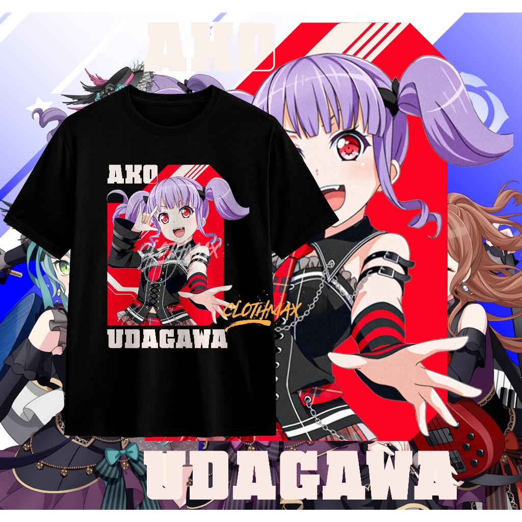 เสื้อยืดผู้ใหญ่ Bang Dream Roselia เสื้อยืด Udagawa ako Anime BanG Dream! เสื้อยืด Imai lisa Origina