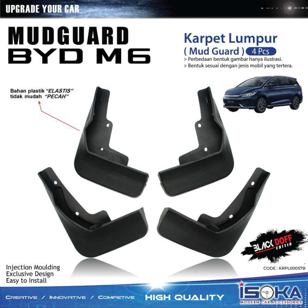 BYD M6 บังโคลนพรมโคลน