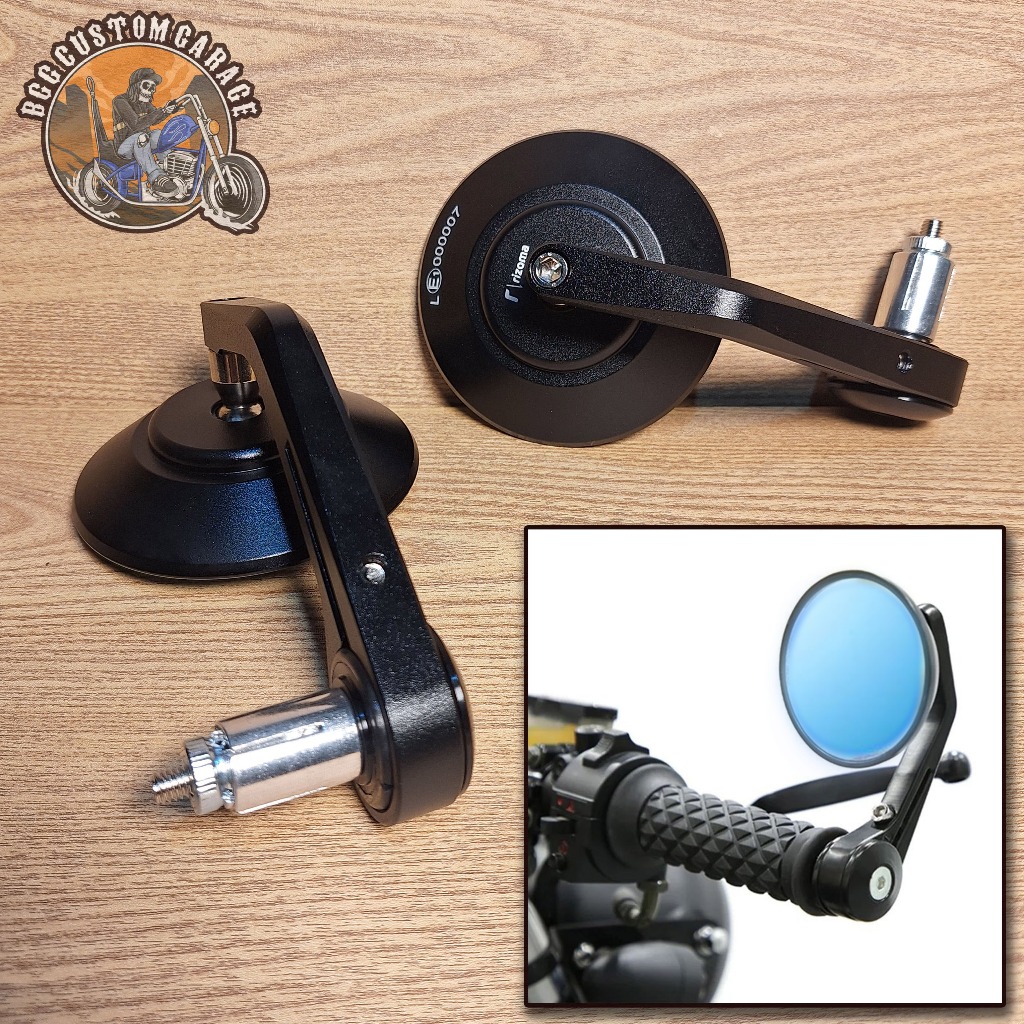 กระจกมองข้าง Rizoma Retro. กระจกปลายแฮนด์ . กระจกแฮนด์รถจักรยานยนต์ Vespa สากล custom cafe racer roy