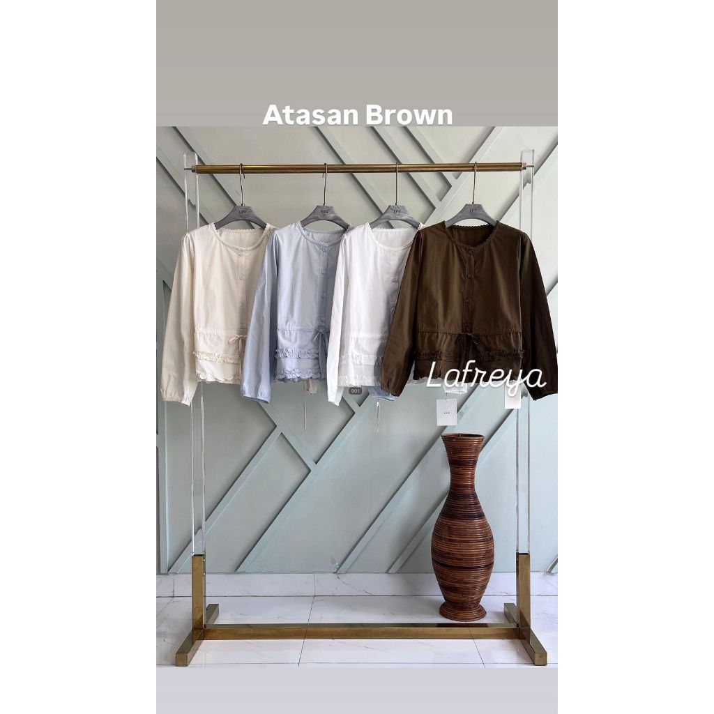 Nae Ella Lafreya Top Brown แฟชั่นมุสลิมนําเข้าผู้หญิงพรีเมี่ยม