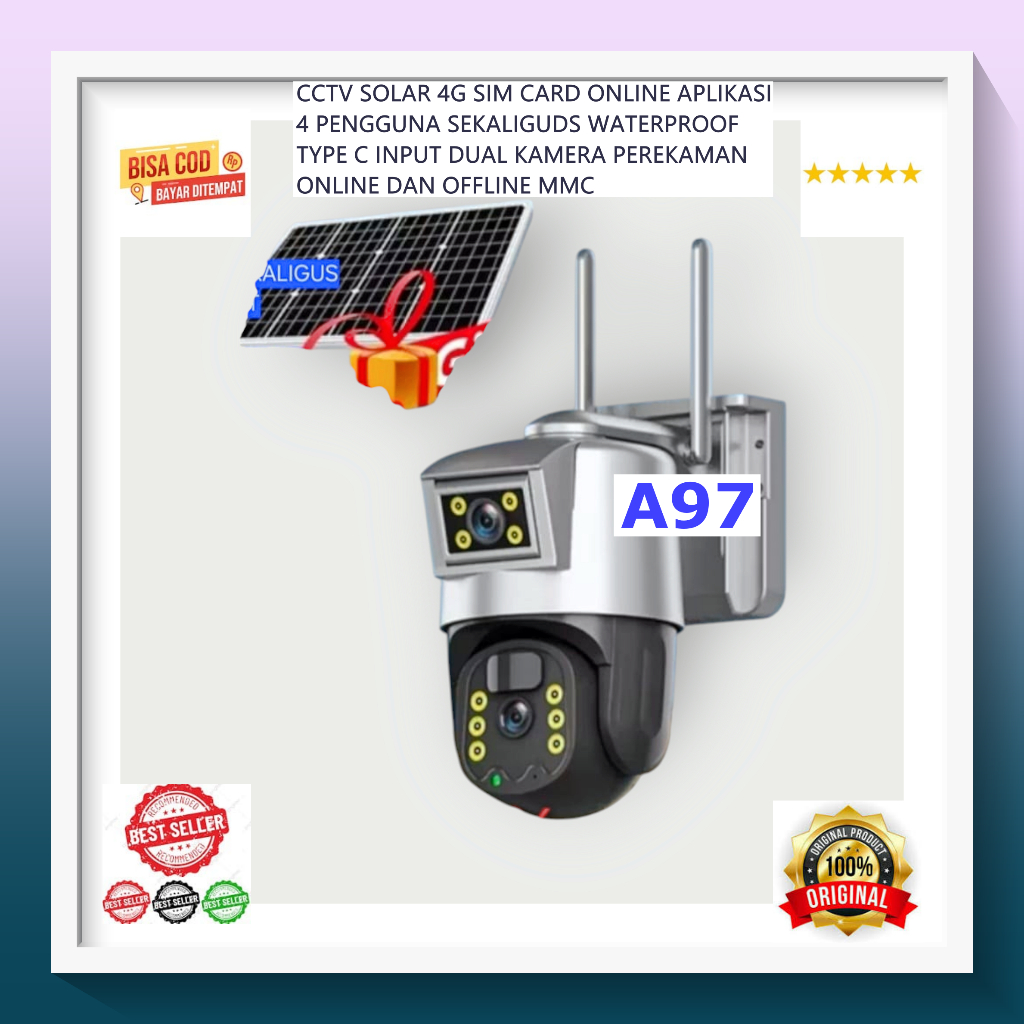 MATAHARI LAYAR A97 กล้อง RECORDER กล้อง DVR CAS USB TYPE C SMART TYPE TWO LENS SOLAR POWER DUAL 2 SC