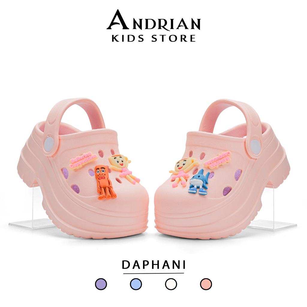 New andrian - DAPHANI รองเท้าแตะแพลตฟอร์มน่ารักสําหรับเด็กผู้หญิง - รองเท้าแตะเด็กมีสไตล์ เบา และกันลื่น