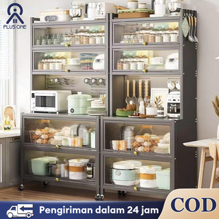 Rak Lemari Dapur Rak Piring Minimalis Rak Oven Microwave Lemari Rak Kabinet Rak 5 Susun Serbaguna