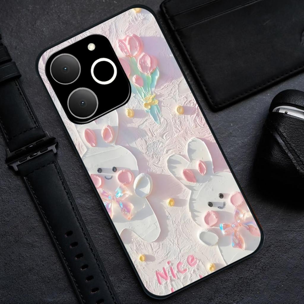 HP Realme Note 70 Glass Softcase [BSG-47] - เคสโทรศัพท์ Realme Note 70 - เคสกระจกอะคริลิค Realme Not