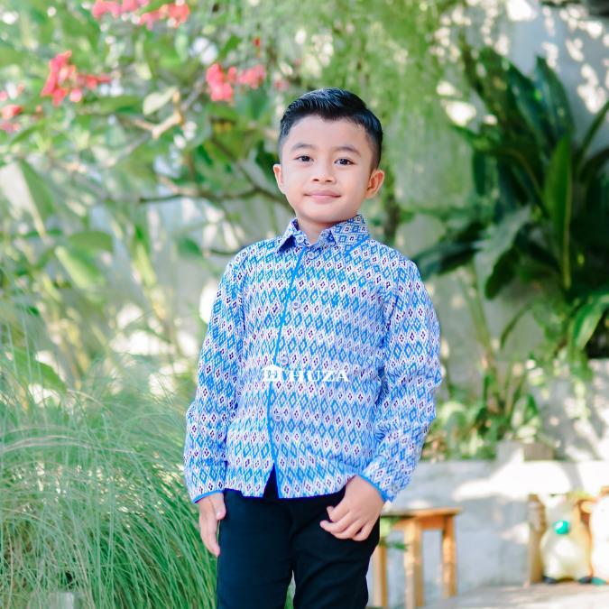 KAMEJA BATIK HUZA - เสื้อบาติกยาว CHILDRENS, เสื้อ AXCEL ของ CHILDREN, SK LIS