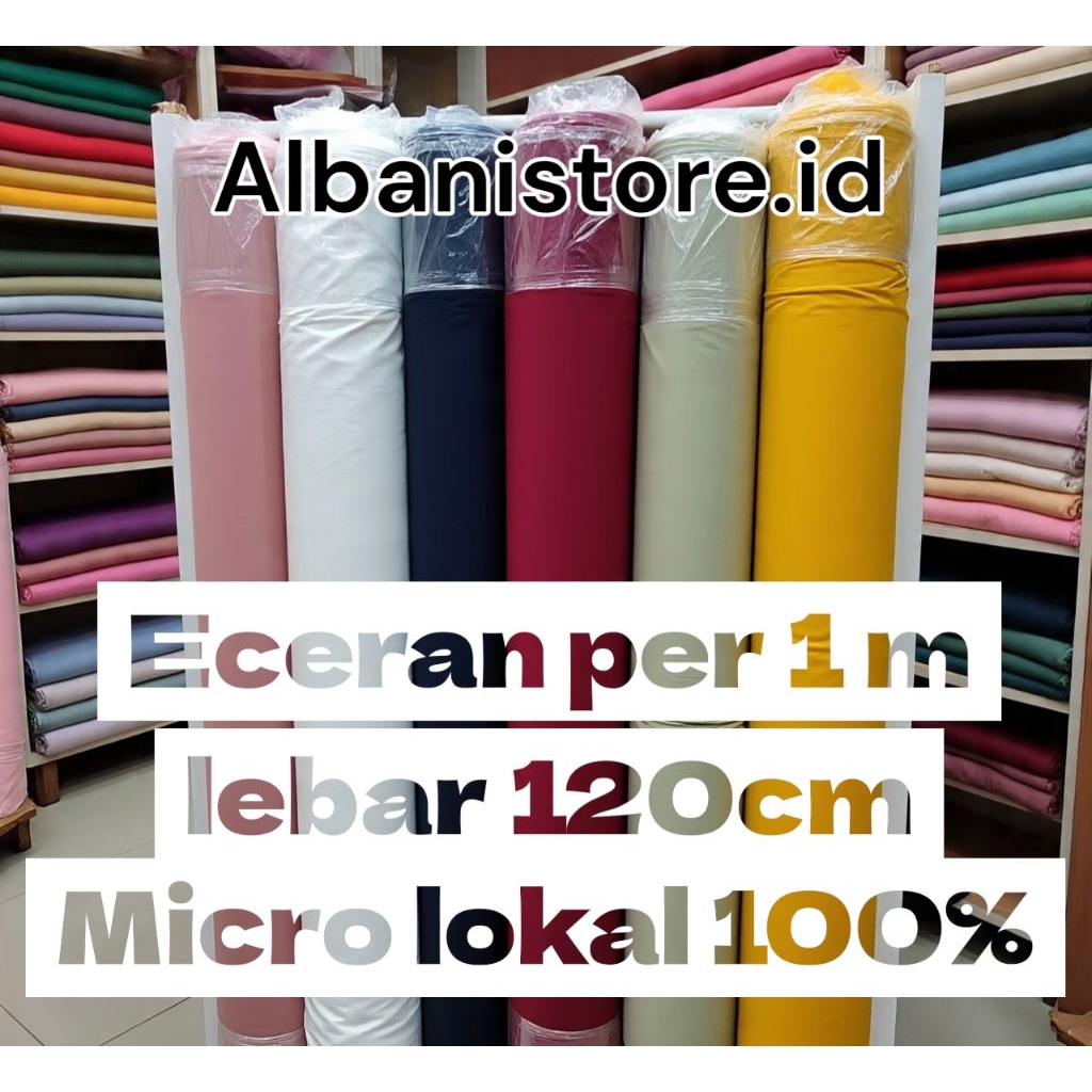 LOKAL KATUN ผ้าคอตตอนปลีกนุ่มลื่น ราคาต่อ 1M WIDTH 120CM MICRO LOCAL