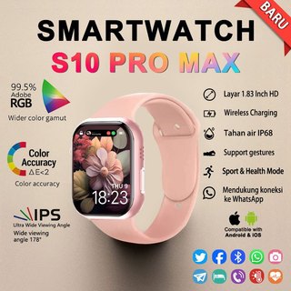 SmartWatch 10 Pro Max Wanita Tahan Air Jam Pintar Bluetooth Olahraga Smart Watch Gps Peta Nfc Smartwatch Hd Touchscreen Jam Tangan Pintar Bisa Telpon Bisa Dan Wallpaper Ios Android Pria Digital Jam Tangan Monitor Detak Jantung