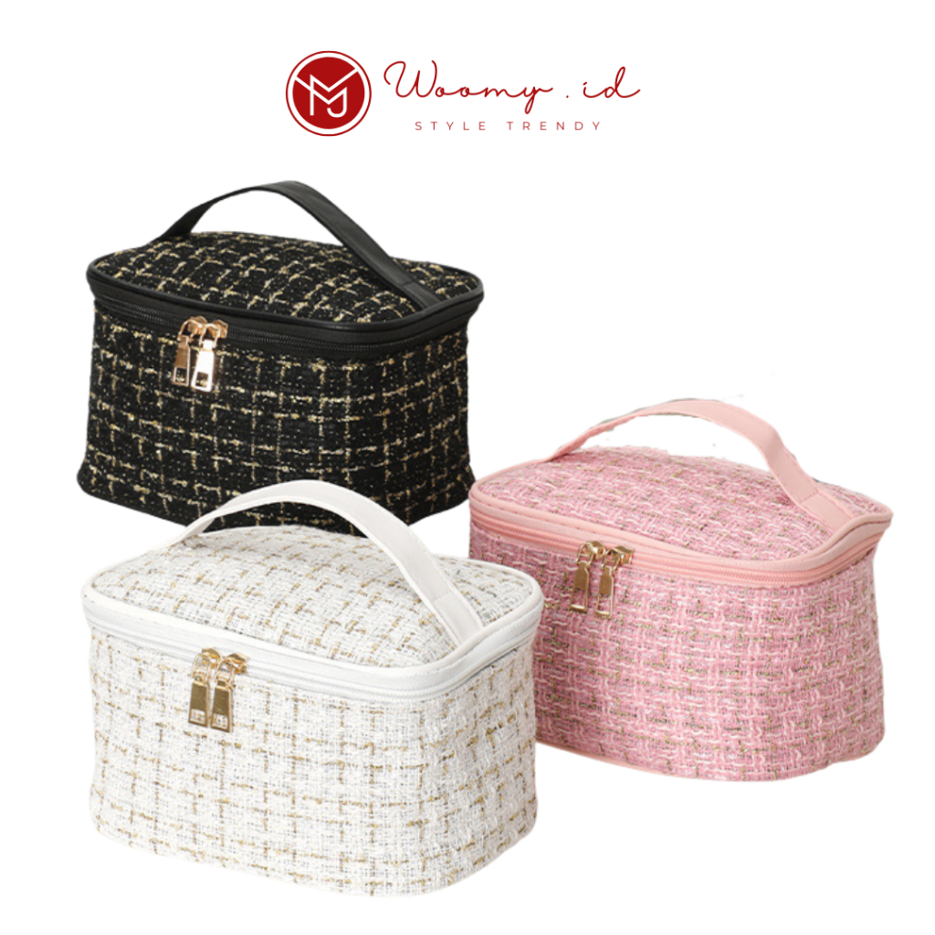 Woomy - TS707 กระเป๋าแต่งหน้าแฟชั่นเกาหลีเครื่องสําอางกระเป๋าเดินทางกระเป๋ากระเป๋าเครื่องสําอางแบบพก