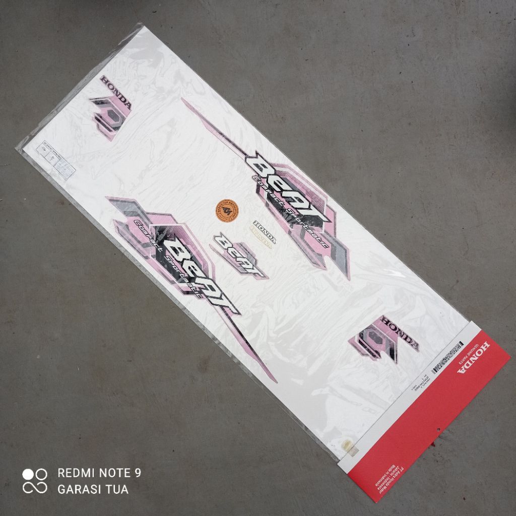 MERAH Striping Striping Stripe สติกเกอร์ Polet List Body Set Beat คาร์บูเรเตอร์สีชมพูสีชมพู Gen 1 20