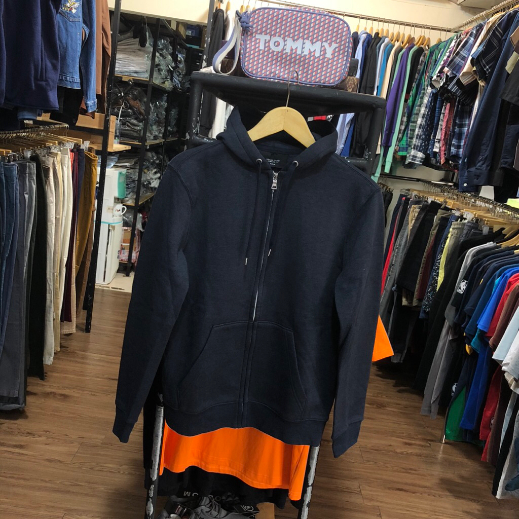 ZIPPER HOODIE H*M REGULAR FIT NAVY