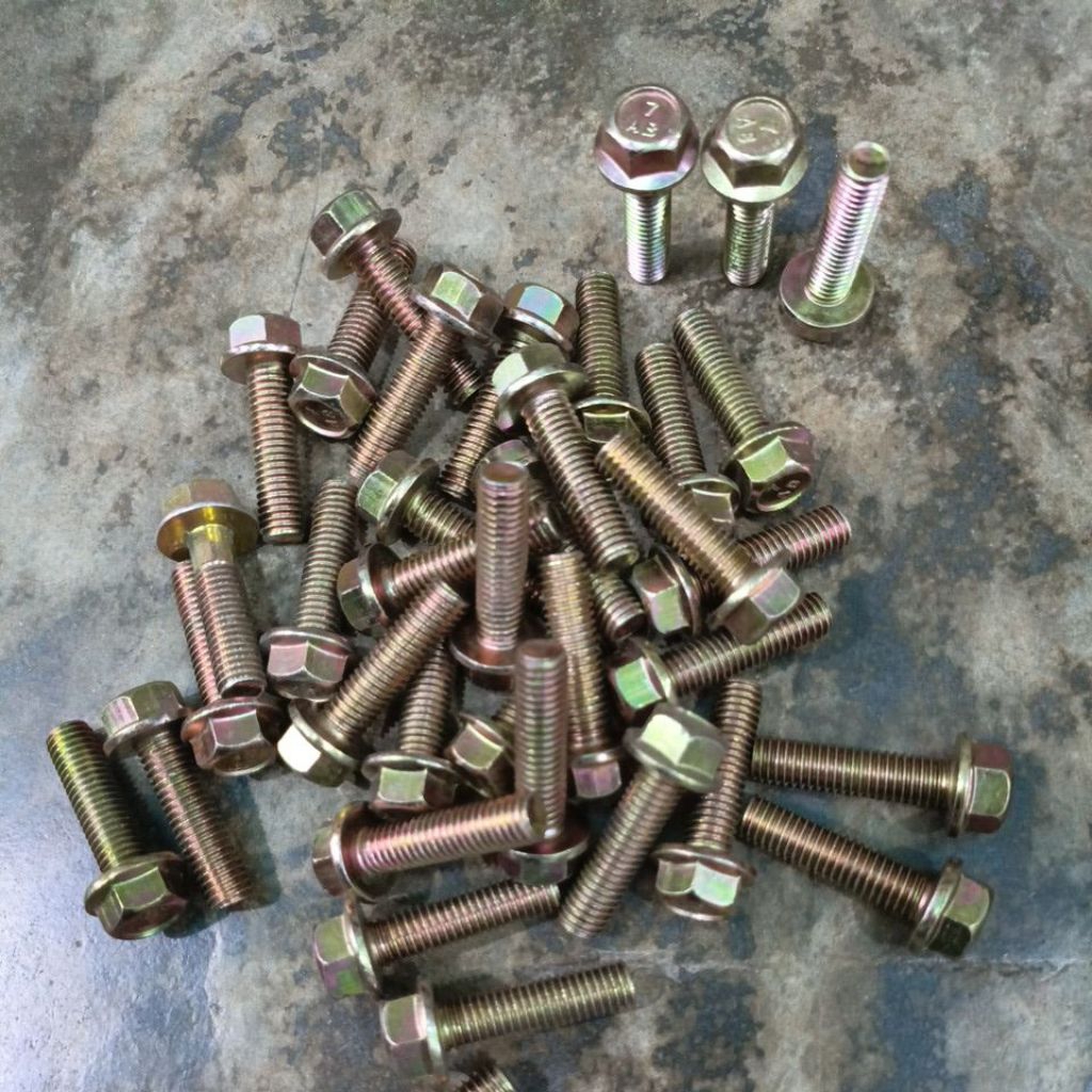 BOLT CAP 12 M8x12mm to M8x100mmP1.25 / FLANGE BOLT M8 BOLT 12 M8x12mm to M8x100mm / FLANGE BOLT 8MM 