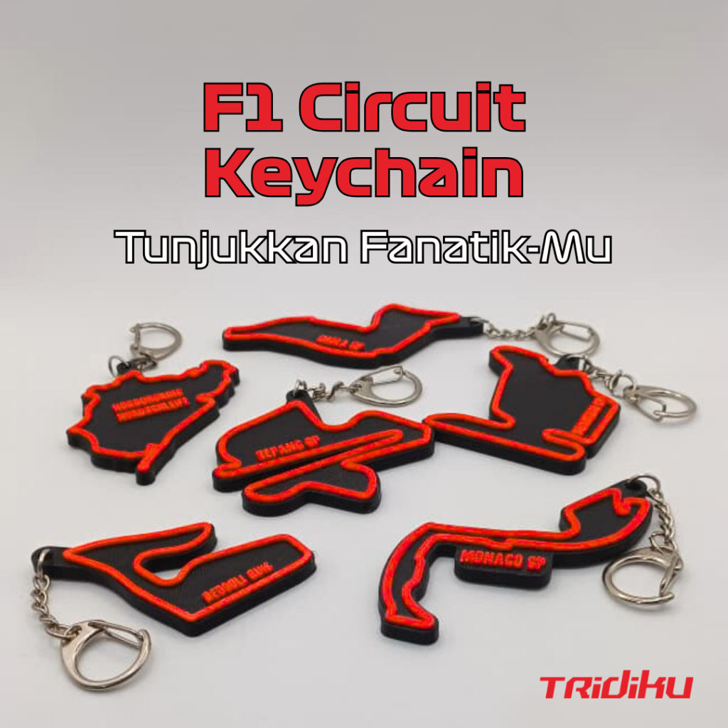 GANTUNGAN TRIDIKU - พวงกุญแจวงจร F1 - ของขวัญพวงกุญแจสูตรรถยนต์ 1 สําหรับผู้ชาย