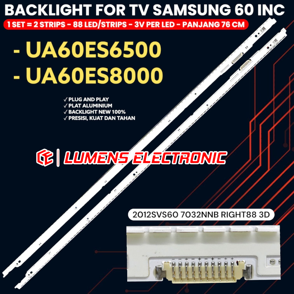 SAMSUNG 60 INCH TV BACKLIGHT 60ES6500 60ES8000 UA60ES6500 UA60ES8000 UA60ES6500M UA60ES8000M BL 60ES