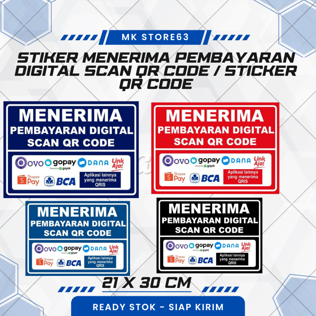 QR Code Digital Scan Payment รับสติ๊กเกอร์ / สติ๊กเกอร์รหัส QR