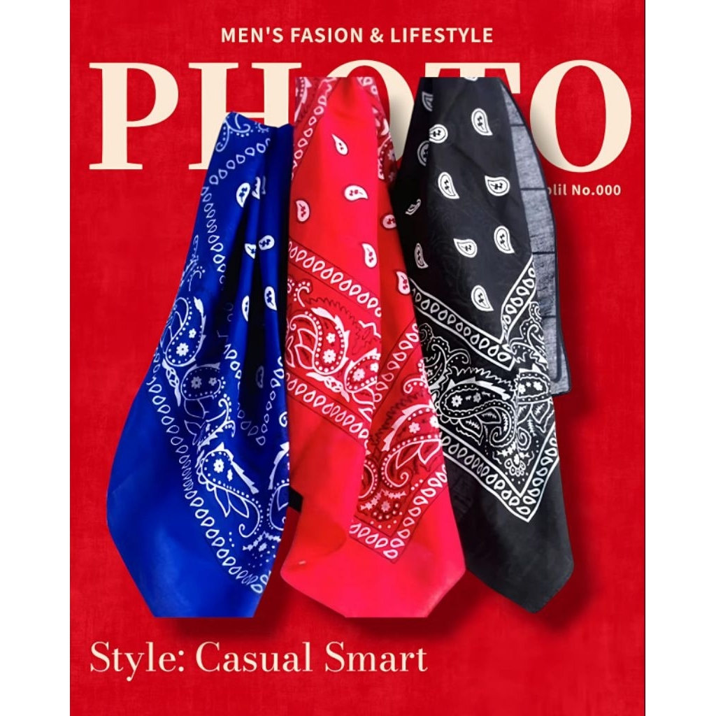 Slayer Bandana Multipurpose Pasley Motif _ ที่คาดผมฆ่าเหมาะสําหรับแฟชั่นและรถมอเตอร์ไซด์