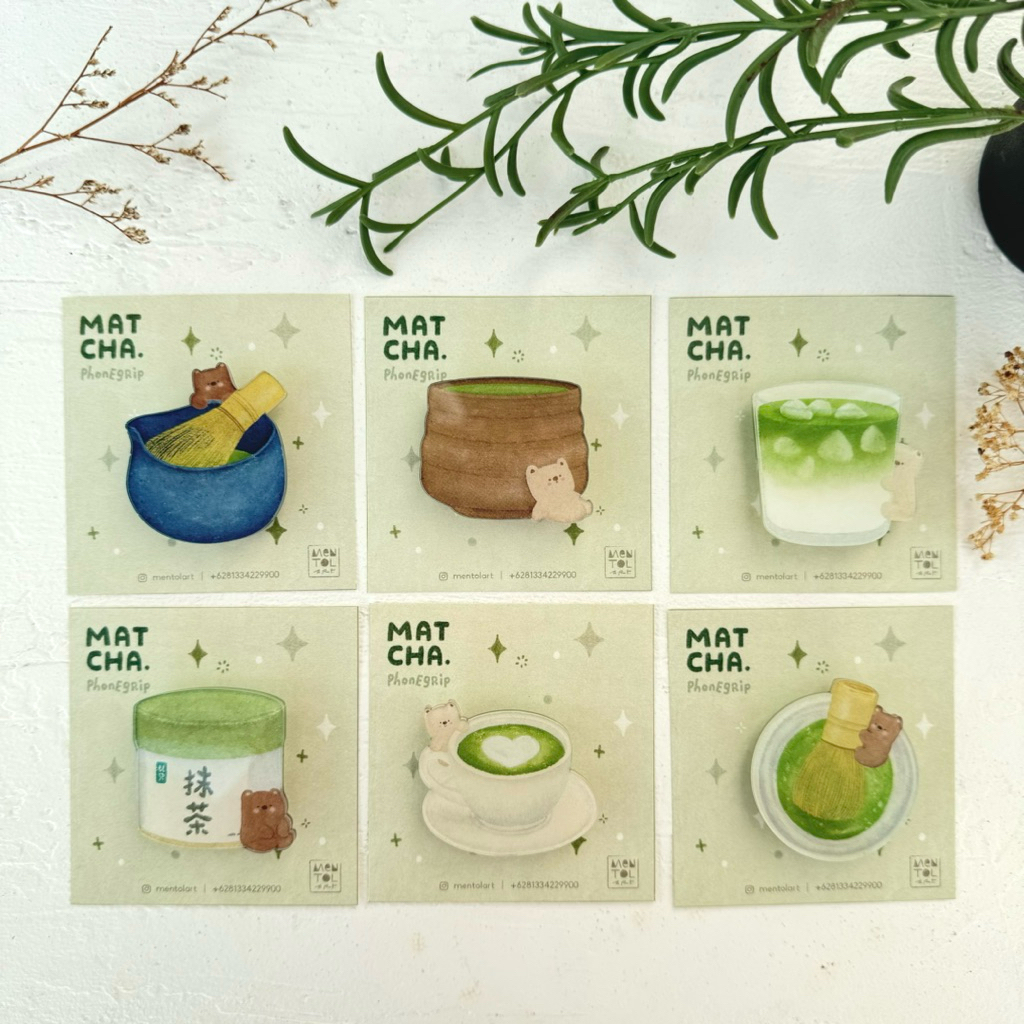 [PS-MTC] Phone Grip Matcha Series โดย Menthola Art