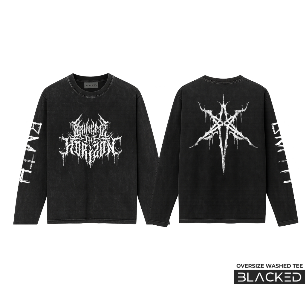BRING ME THE HORIZON LONGSLEVEE / STONEWASH / LONG SLEVEE WASHED TEES / LONG SLEVEE BMTH LS1 SHIRT