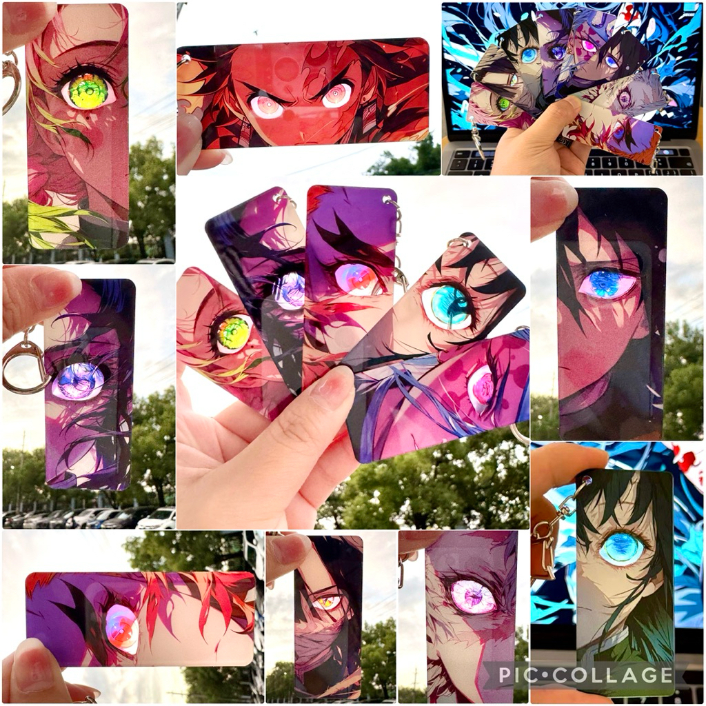 GANTUNGAN MATA BLANJA.ids DEMON SLAYER EYE KEYCHAIN/ COOL ONE-EYED KEYCHAIN/ DEMON SLAYER TANJIRO NE