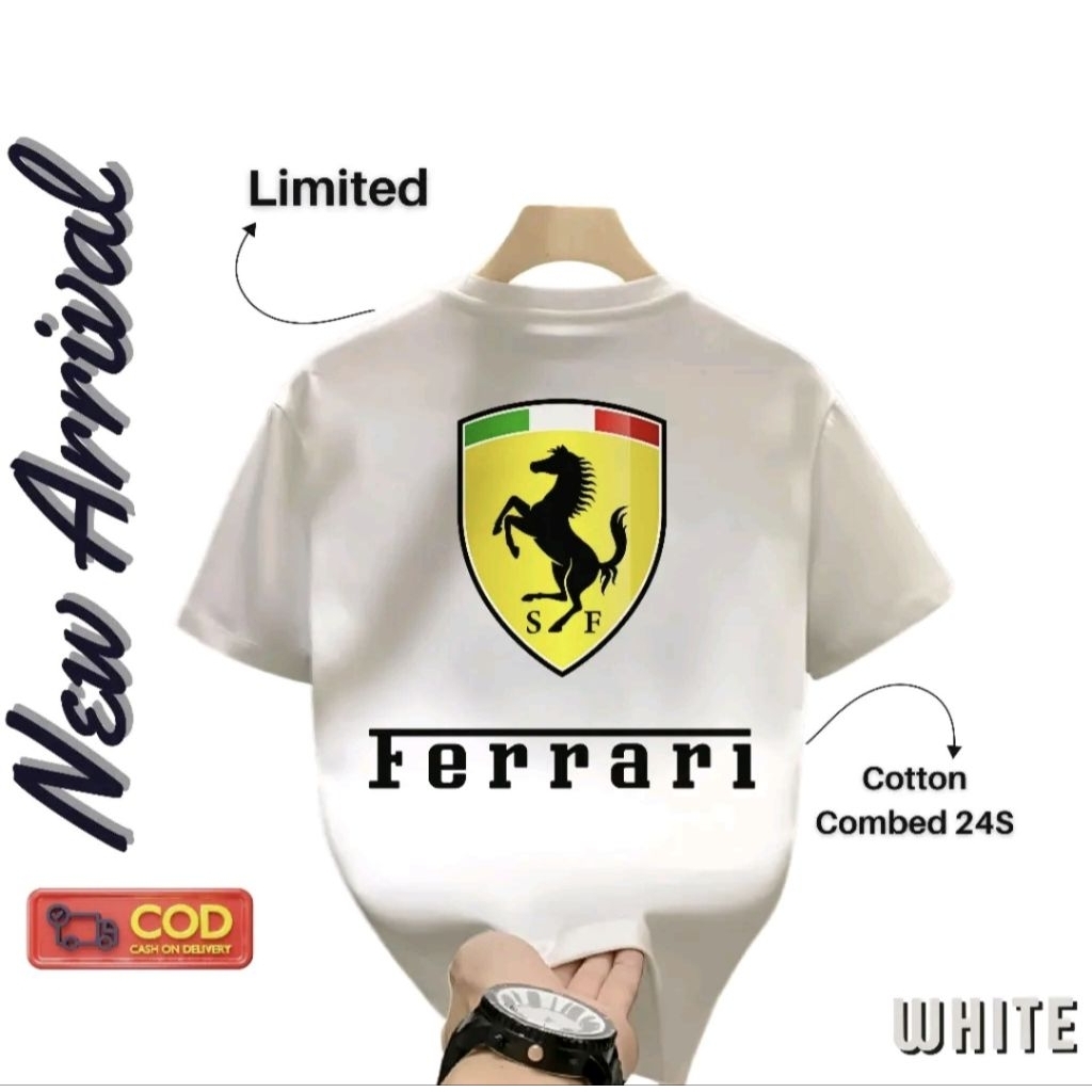 KATUN BIGSIZE DISTRO FERRARI ADULT T-SHIRTS (S-7XL) JUMBO ADULT T-SHIRTS MENS WOMENS CASUAL TSHIRT T