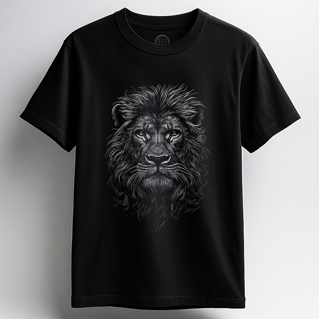 เสื้อยืด 3DD Black Head Lion Premium Distro - DM0714