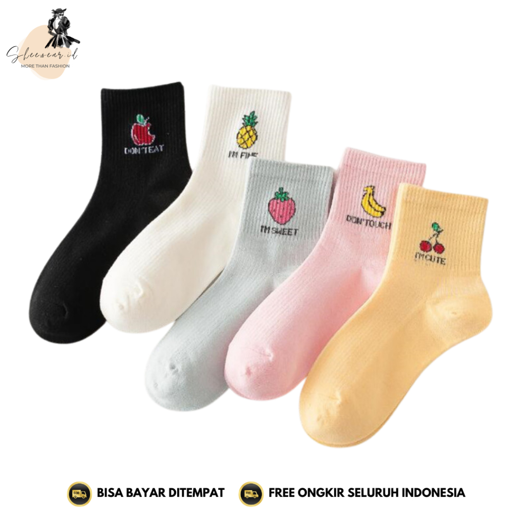 SHEWEAR KK222 น่ารักรูปแบบผลไม้ถุงเท้าสั้นถุงเท้าผลไม้เกาหลีแฟชั่นผู้หญิงนําเข้า