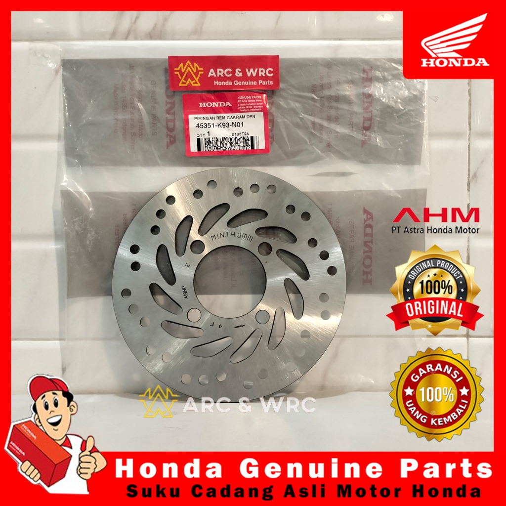 Disc FR เบรคแผ่นดิสก์ด้านหน้า Honda Beat Street Sporty Genio Scoopy Vario 125 150 eSP Vario Stylo 16