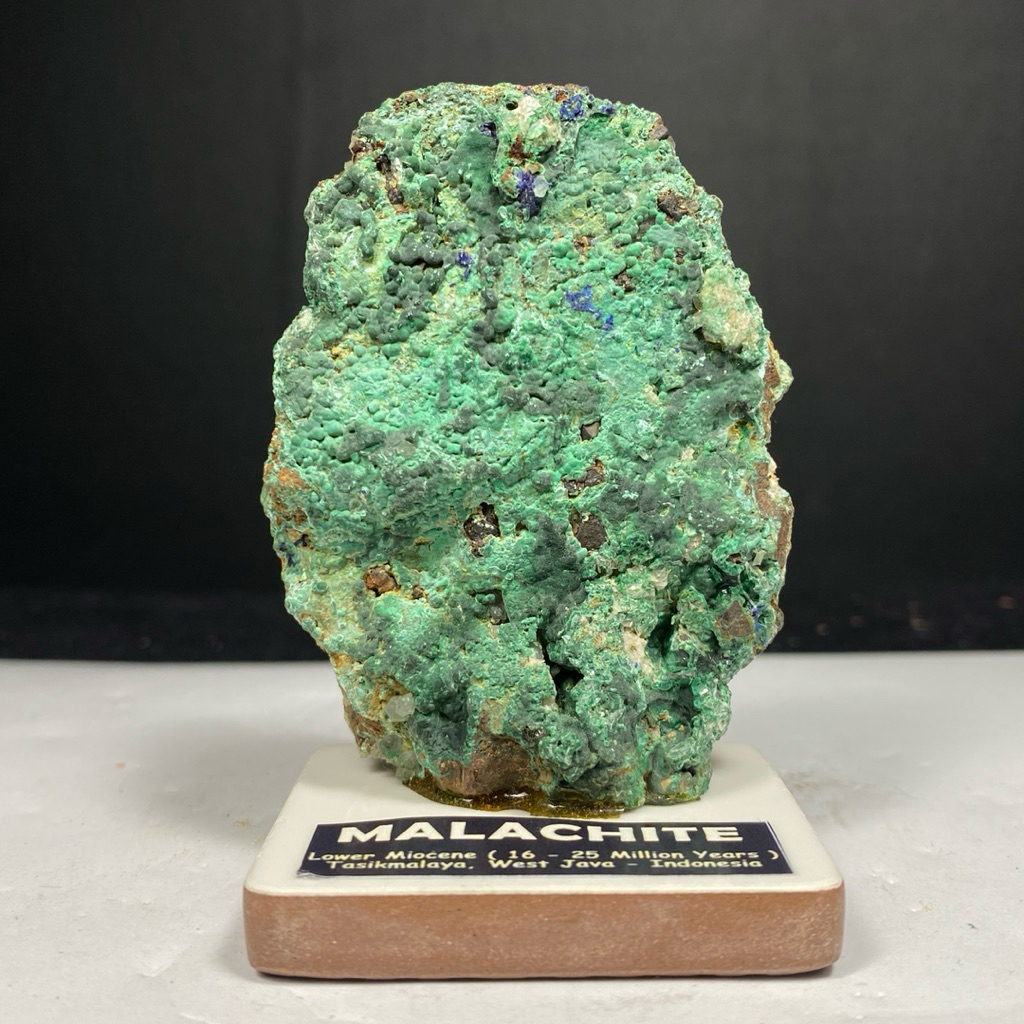178Gr Natural Azurite Malachite - หิน Malachite Azurite - คอลเลกชันอัญมณี