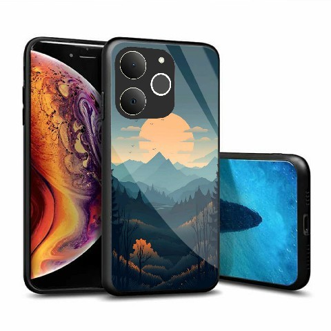 [K08] Softcase Glass สําหรับ Realme Note 70 / Note 70T เคสเคลือบเงา Realme Note 70 / Note 70T Case R