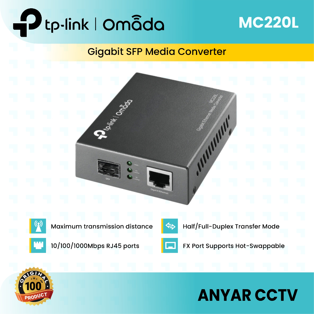 TP-Link MC220L Gigabit SFP Media Converter