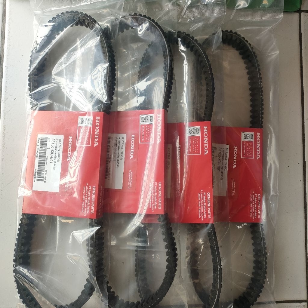 23100-K0J-N01 V-Belt Vanbelt Van Belt + Roller (สายพานขับ) Honda Genio Beat Street K1A vanbel origin