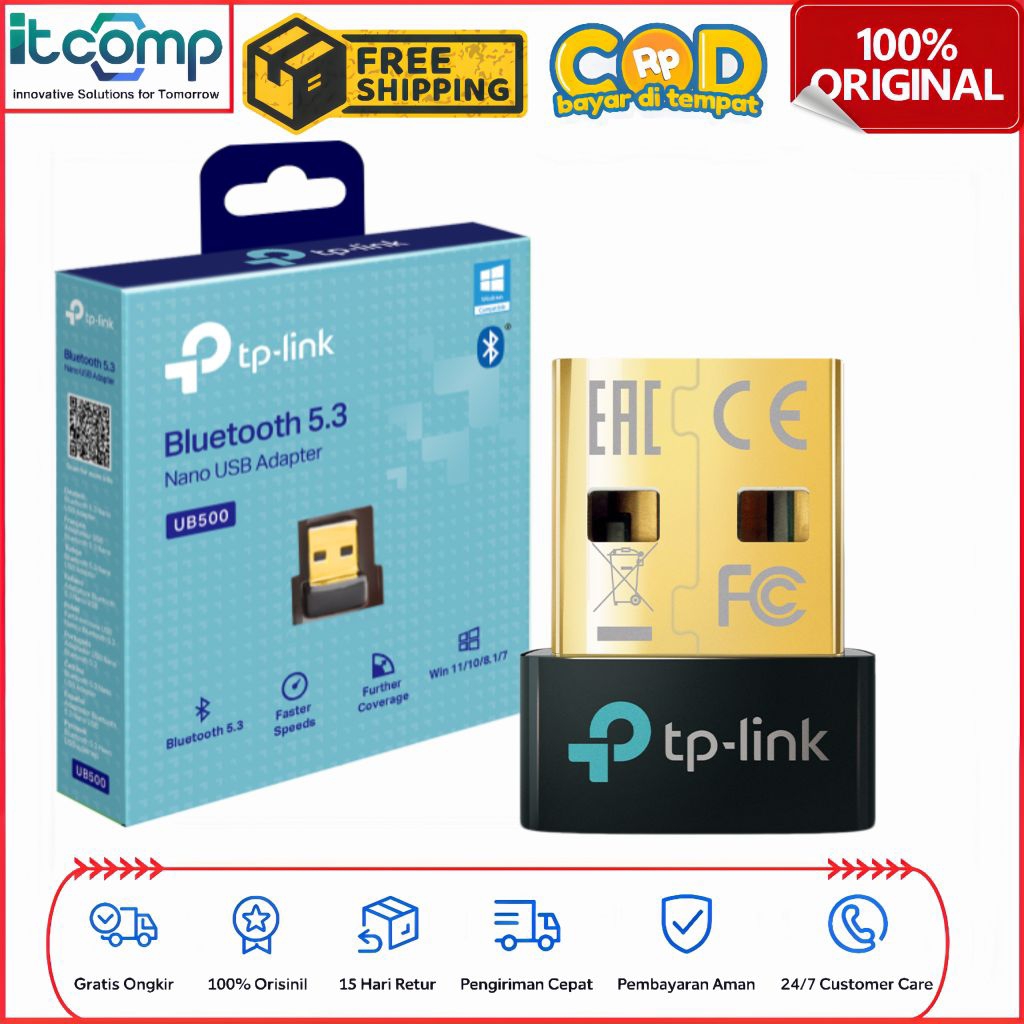 TP-Link UB500 V2 Nano Wireless Fast Bluetooth 5.3 Nano USB 3.2 Adapter