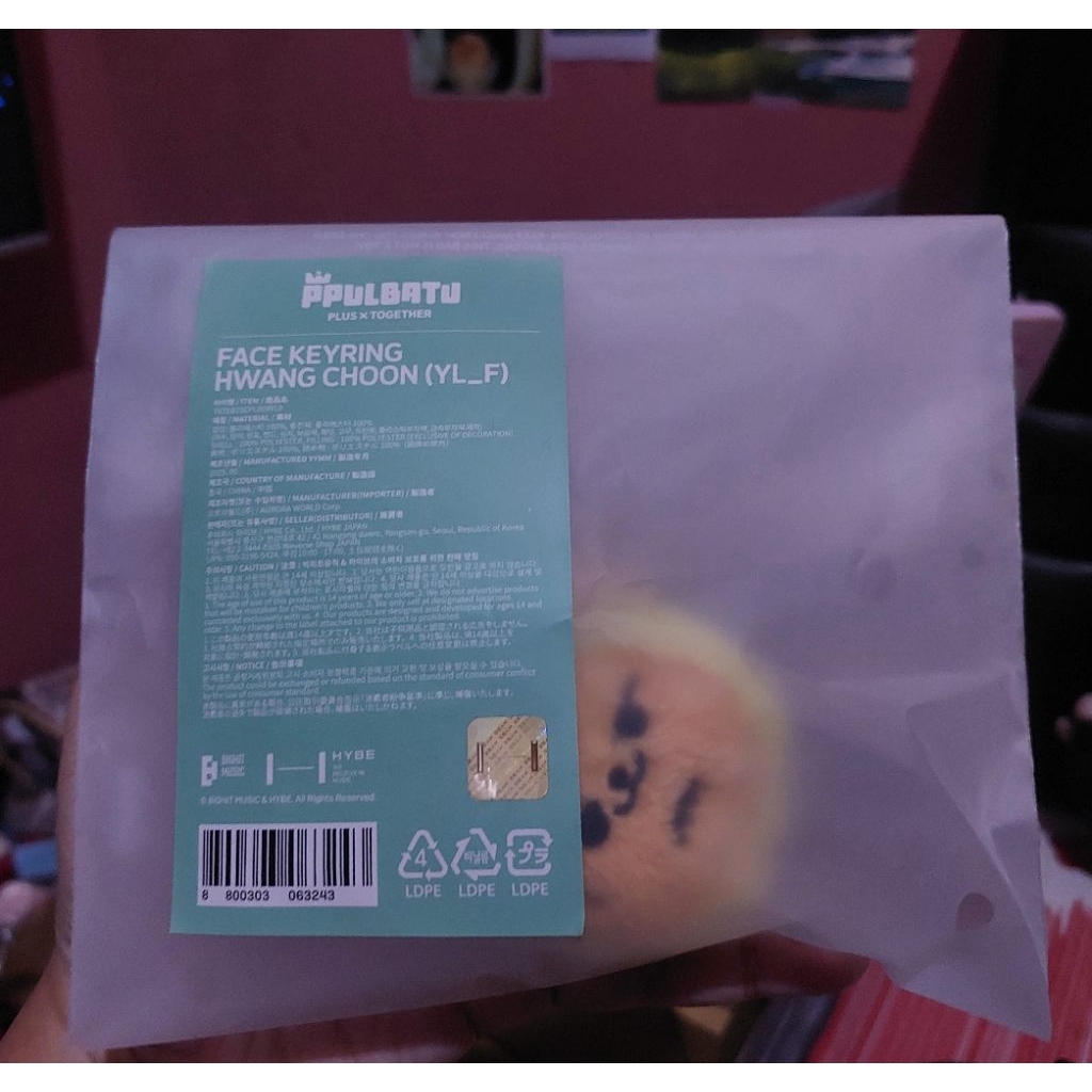 BOOKED TXT PPULBATU HAWANGCHOON FACE KEYRING