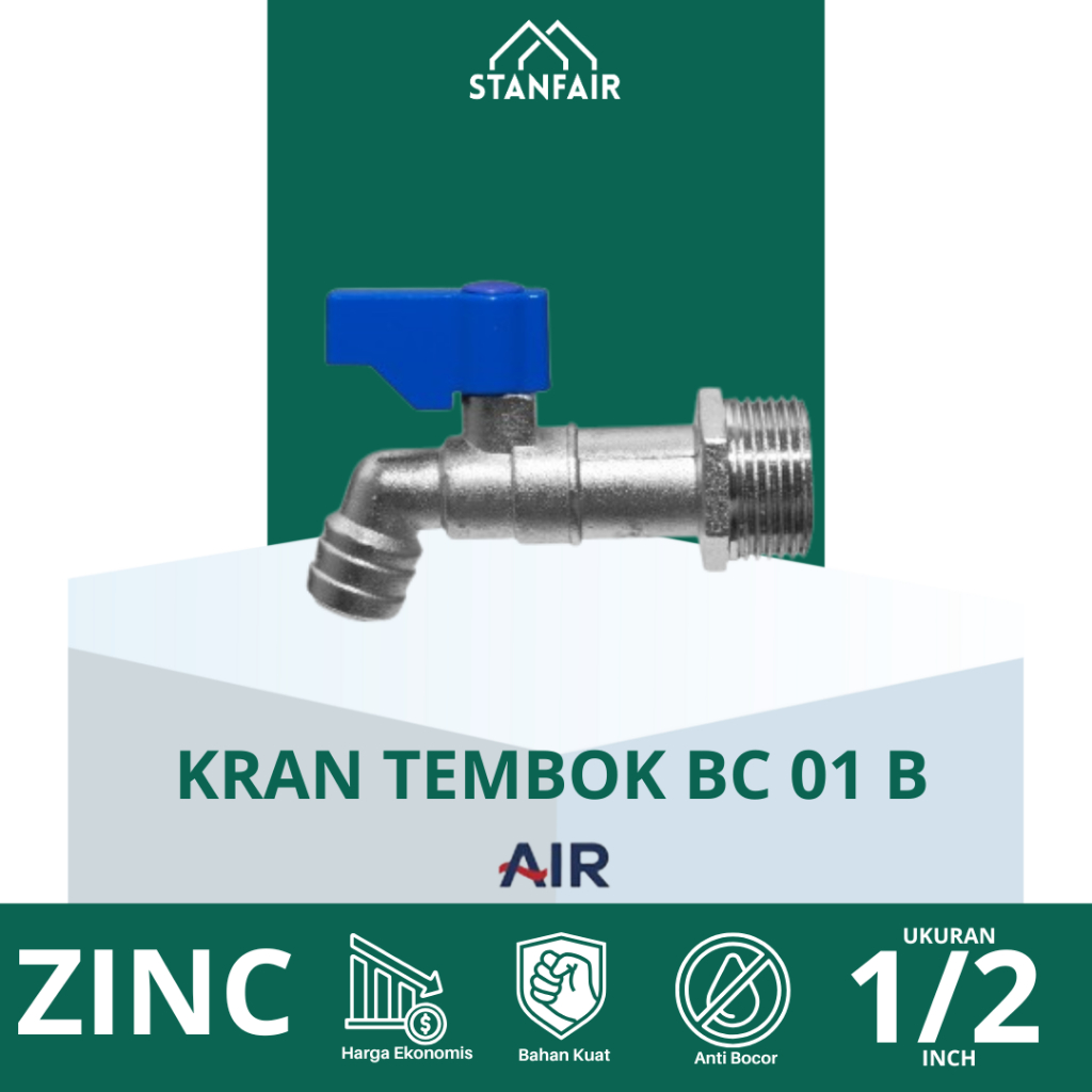 BC 01 1/2" B Wall Faucet / BC 01 1/2 นิ้ว Wall Faucet