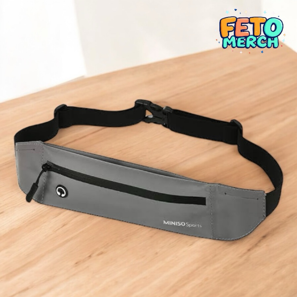 MINISO SPORTS WAIST BAG GREY SPORTS WAIST BAG