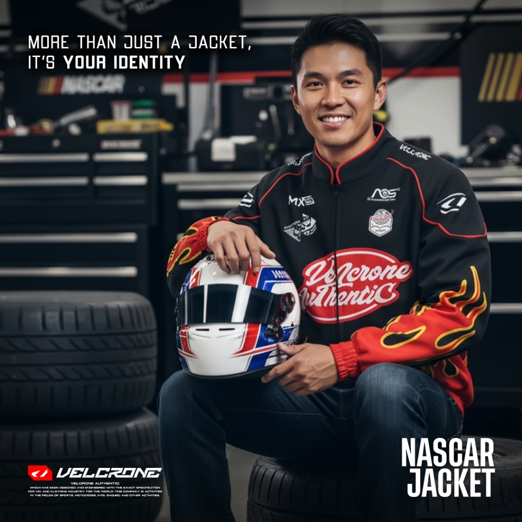 NASCAR RACING VELCRONE JACKET RACING TOURING JACKET / NASCAR VELCRONE JACKET / NASCAR JACKET กันน้ํา