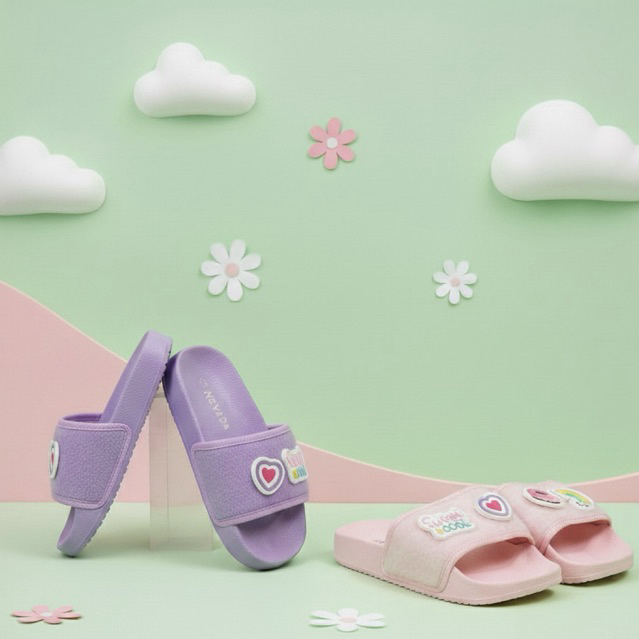 Slip on nev@da รองเท้าแตะเด็กสําหรับเด็กผู้หญิง