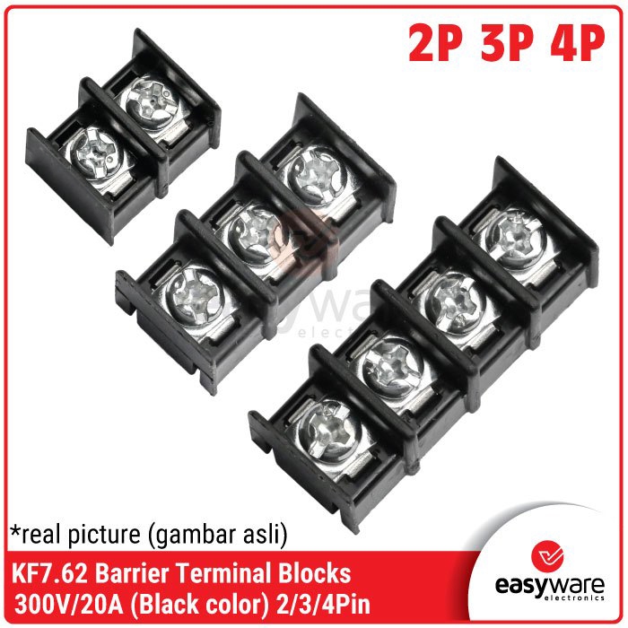 KF7.62 Terminal Block 2P 3P 4P 7.62mm Terminal Block Pole KF 7.62 2 Pin 3 Pin 4 Pin 300V 20A