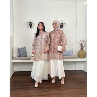 Perfectu Official Bella Tunik Outer Mewah Simple Elegant Cardigan Muslim Panjang Wanita Motif Baju Atasan Kardigan Tebal Kondangan Outer Basic Outer Casual