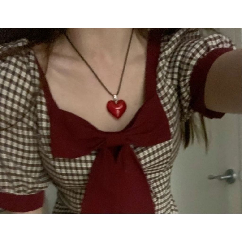 MERAH Siem สร้อยคอรักสีแดง//y2k สร้อยคอรักสีแดง/สร้อยคอรักสีแดง