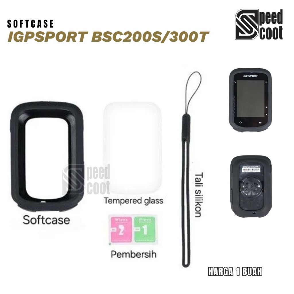 ซิลิโคน Softcase IGPSPORT BSC 200S 300T ชุดกระจกเทมเปอร์สายรัด MTB Roadbike