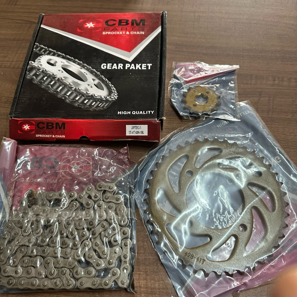 CBM JUPITER Z1 ชุดเกียร์ GIRSET โซ่โซ่ด้านหน้าด้านหลังรถจักรยานยนต์ 13T 41T 428H 108L ใหม่ Z 1 ROBOT